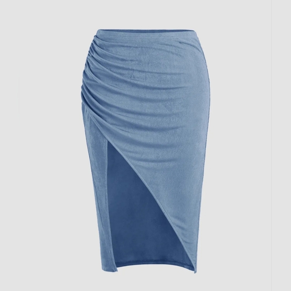 Cider Blue Midi Skirt